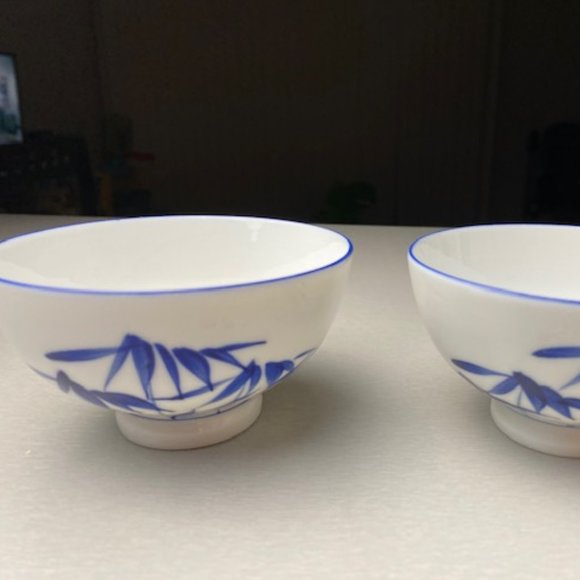Misty Rose Super White China Rice Bowls 2pc - Picture 1 of 9